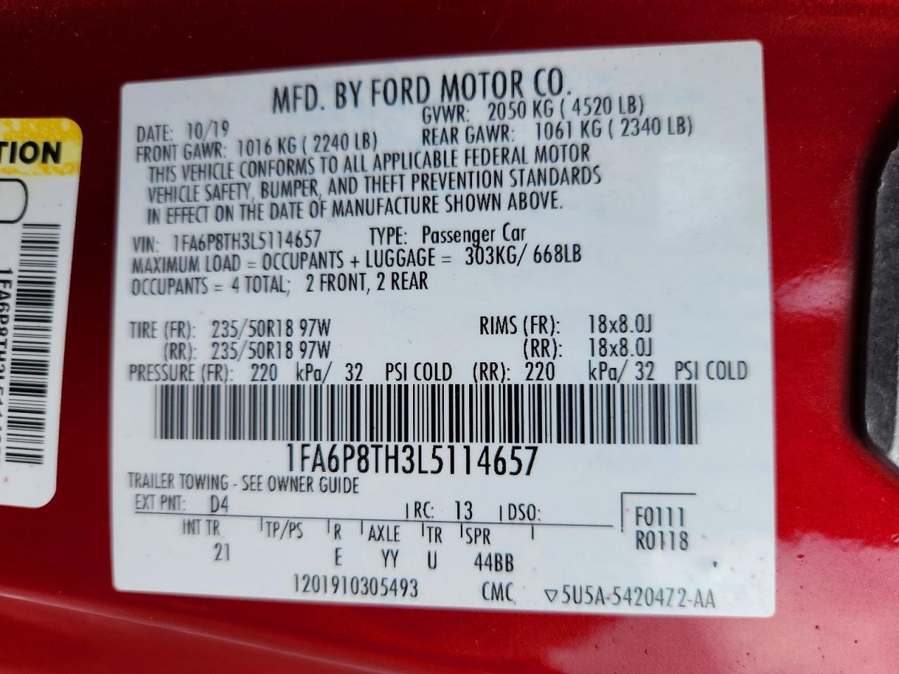 2020 Ford Mustang - zdjęcie 12