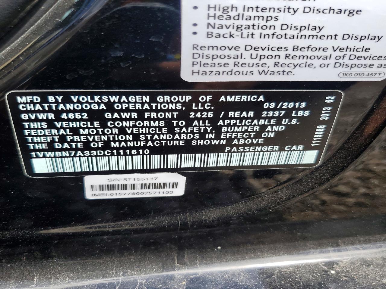 2013 Volkswagen Passat Se - zdjęcie 12