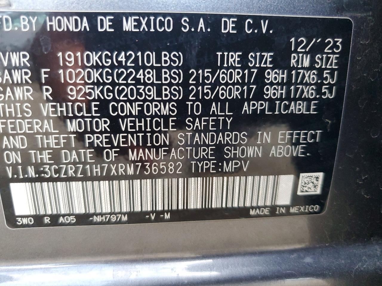 2024 Honda Hr-V Exl - zdjęcie 14
