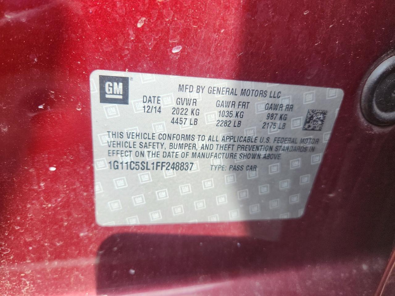 2015 Chevrolet Malibu 1Lt - zdjęcie 13