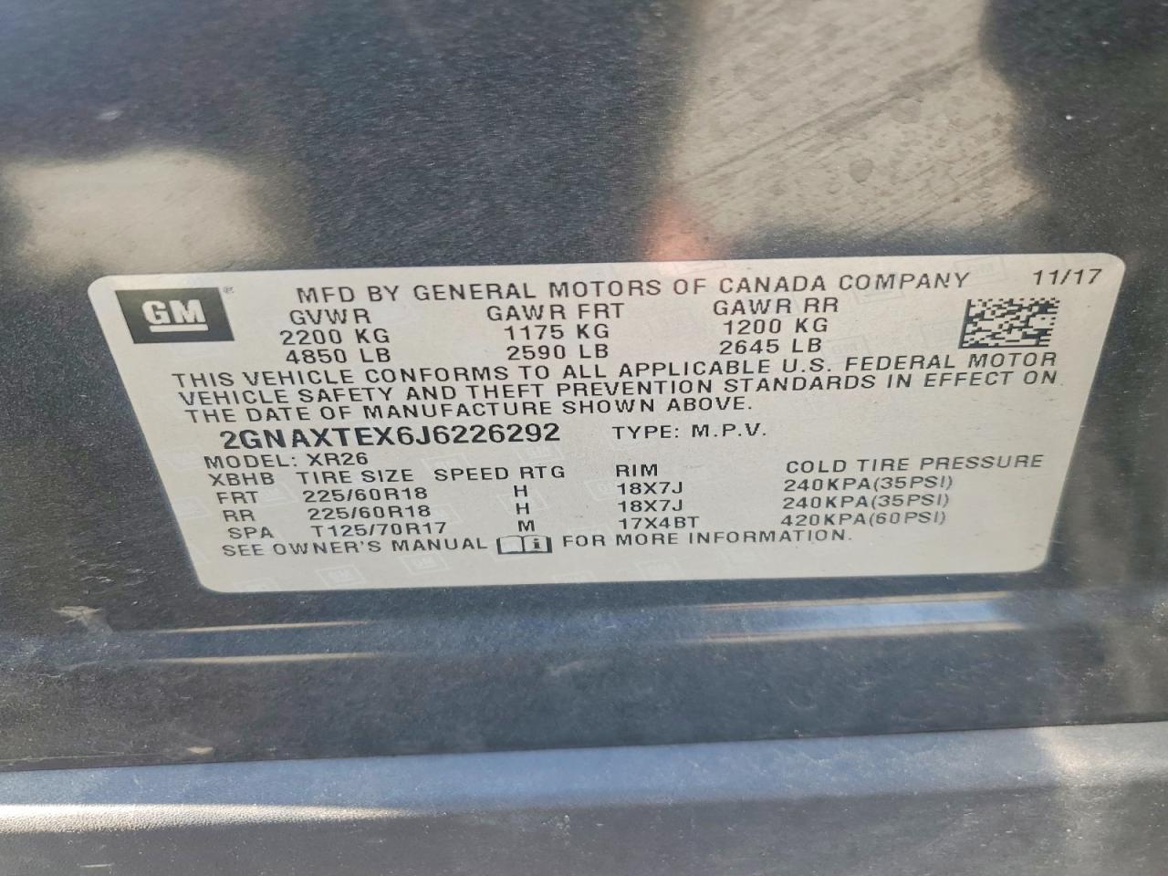 2018 Chevrolet Equinox Lt - zdjęcie 13
