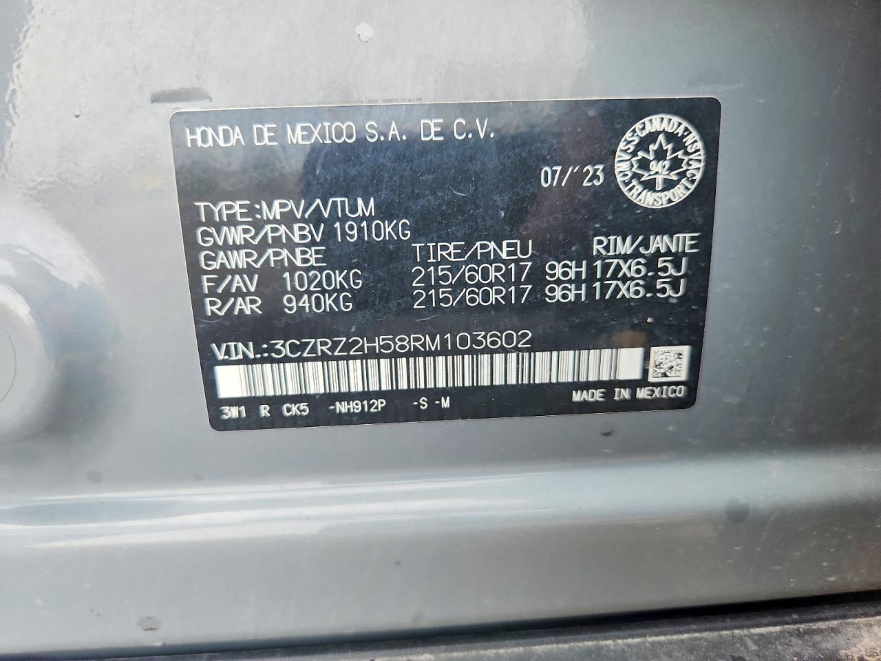 2024 Honda Hr-V Sport - zdjęcie 12