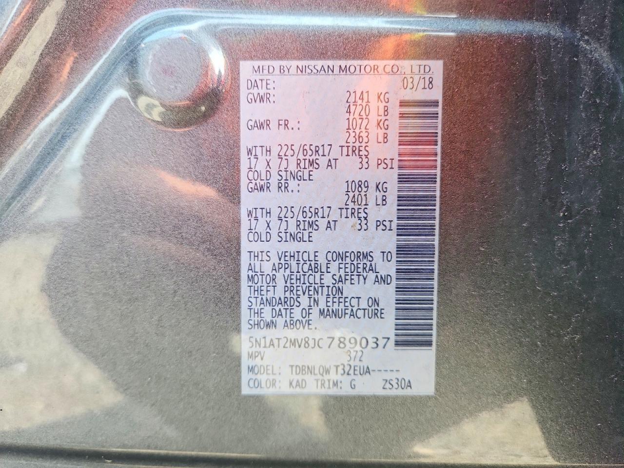 2018 Nissan Rogue Sv - zdjęcie 13