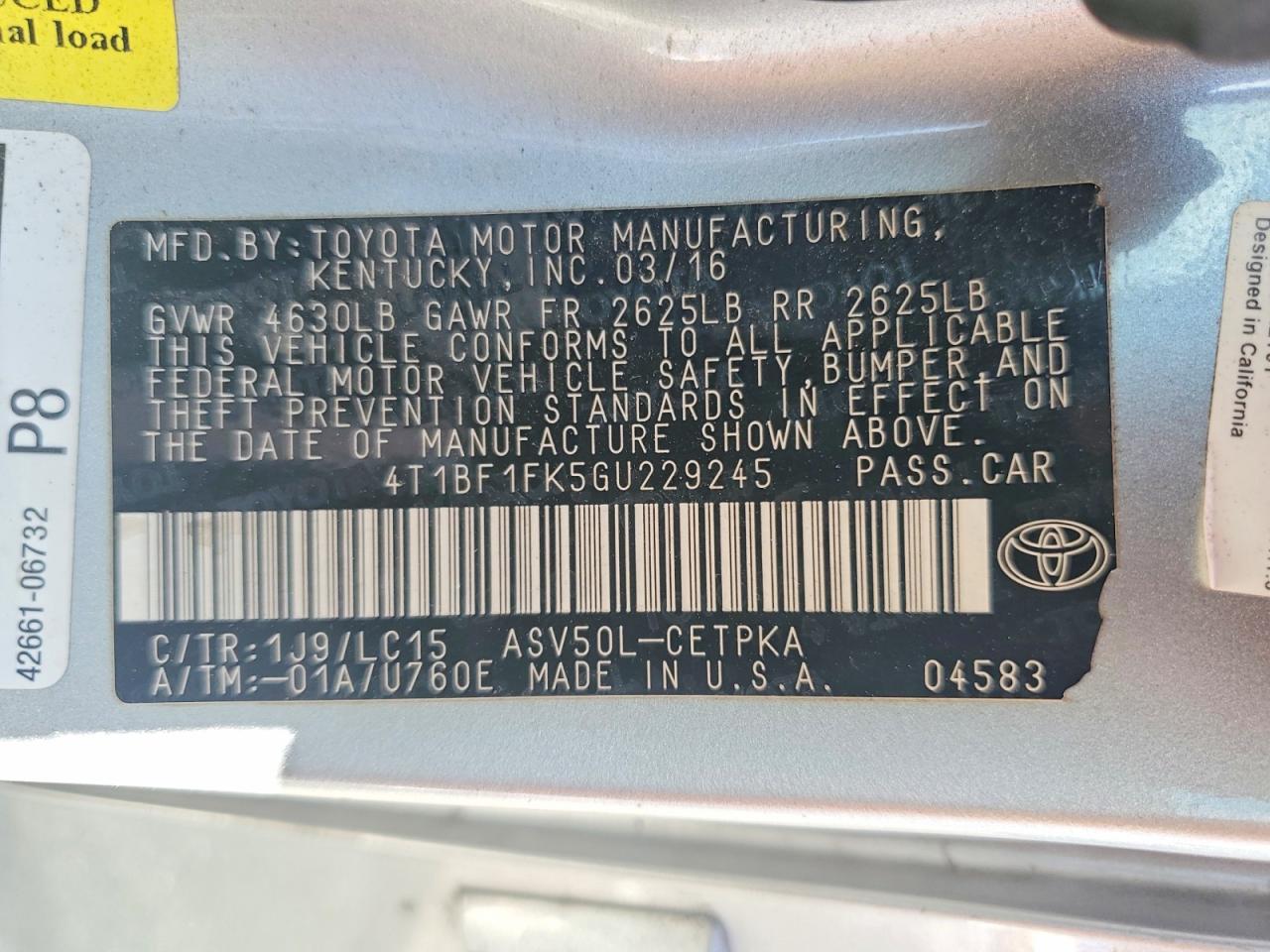 2016 Toyota Camry Xse - zdjęcie 12