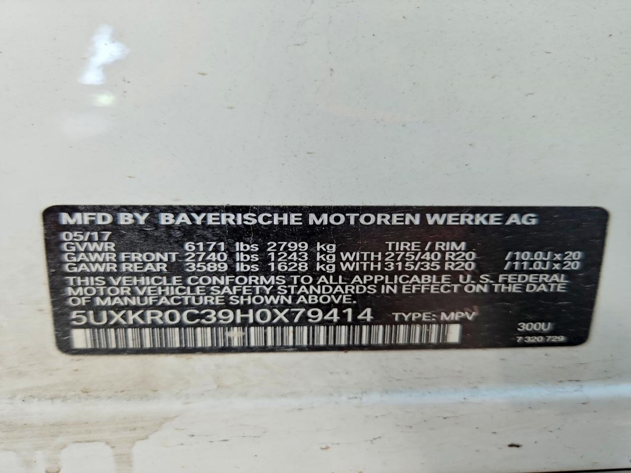 2017 BMW X5 xDrive35I - zdjęcie 14