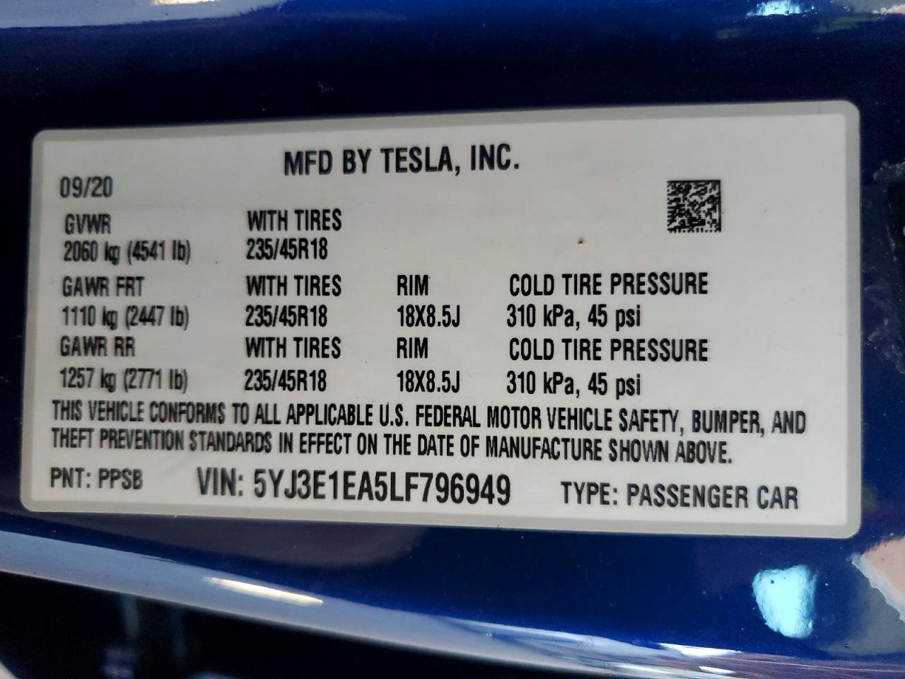 2020 Tesla Model 3 - zdjęcie 12