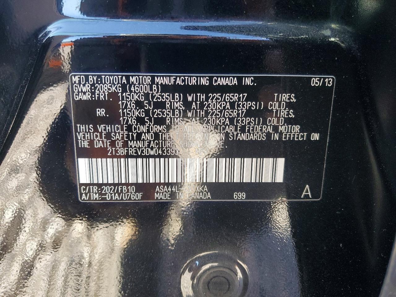 2013 Toyota Rav4 Le - zdjęcie 12