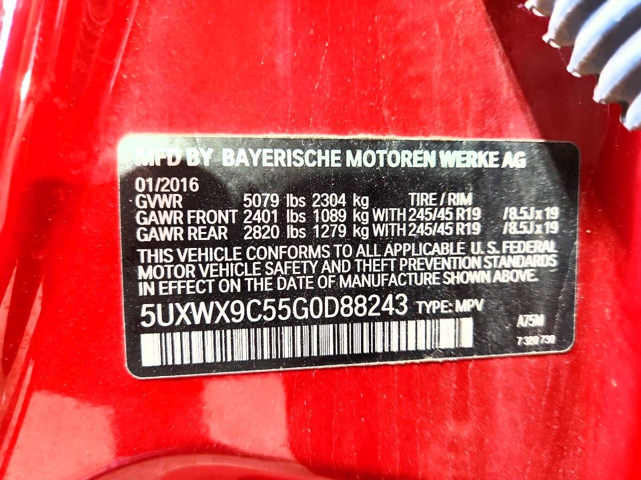 2016 BMW X3 xDrive28I - zdjęcie 13