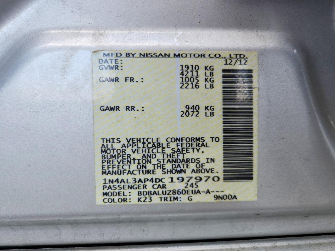 2013 Nissan Altima 2.5 - zdjęcie 13