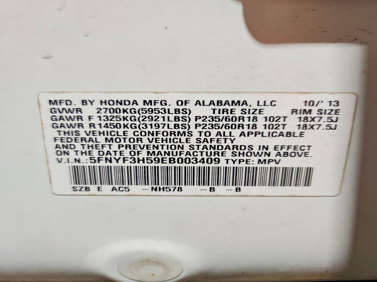 2014 Honda Pilot Exl - zdjęcie 14