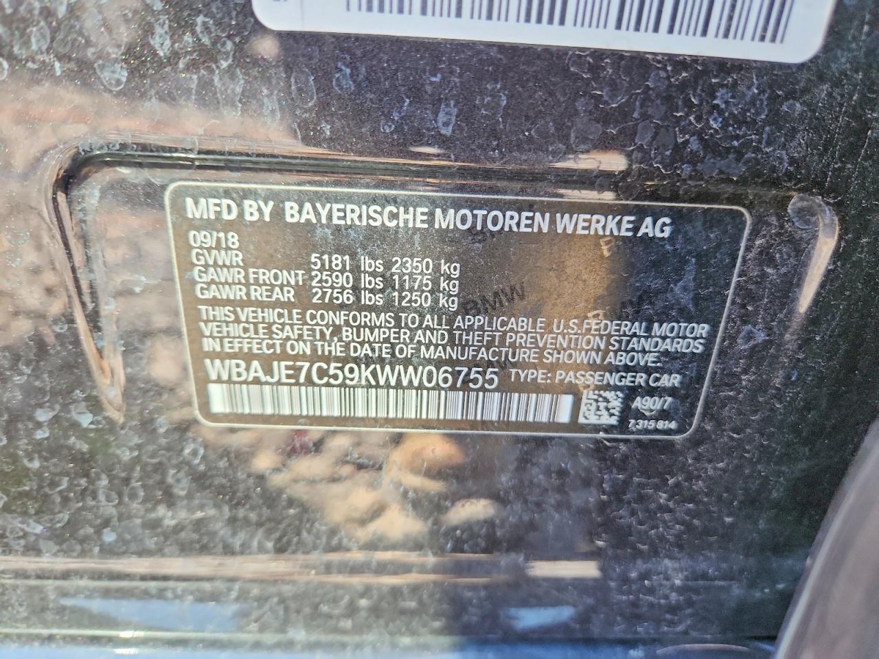 2019 BMW Seria 5 540i - zdjęcie 12