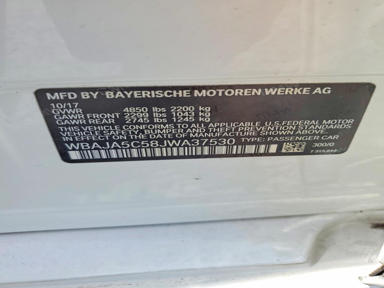 2018 BMW 530 I - zdjęcie 13
