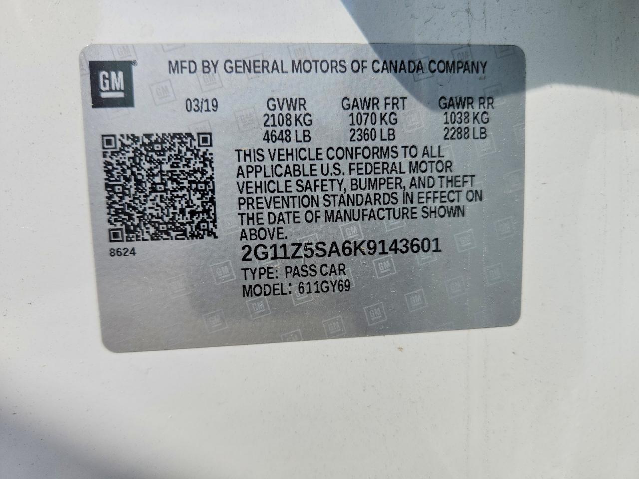 2019 Chevrolet Impala Lt - zdjęcie 12