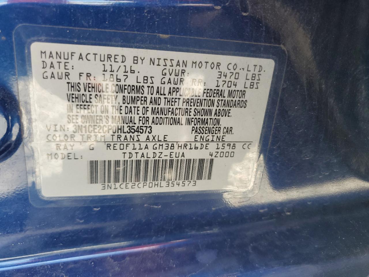 2017 Nissan Versa Note Sv - zdjęcie 13