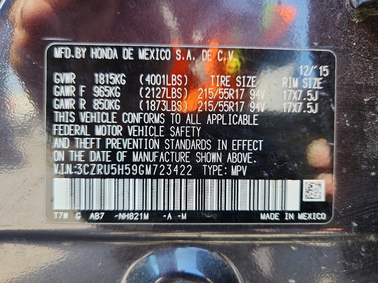 2016 Honda Hr-V Ex - zdjęcie 13