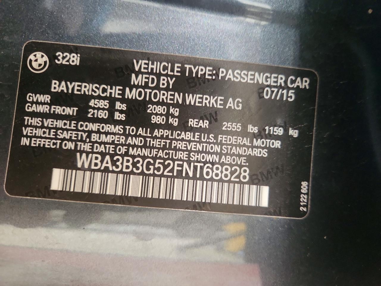 2015 BMW Seria 3 328i - zdjęcie 12