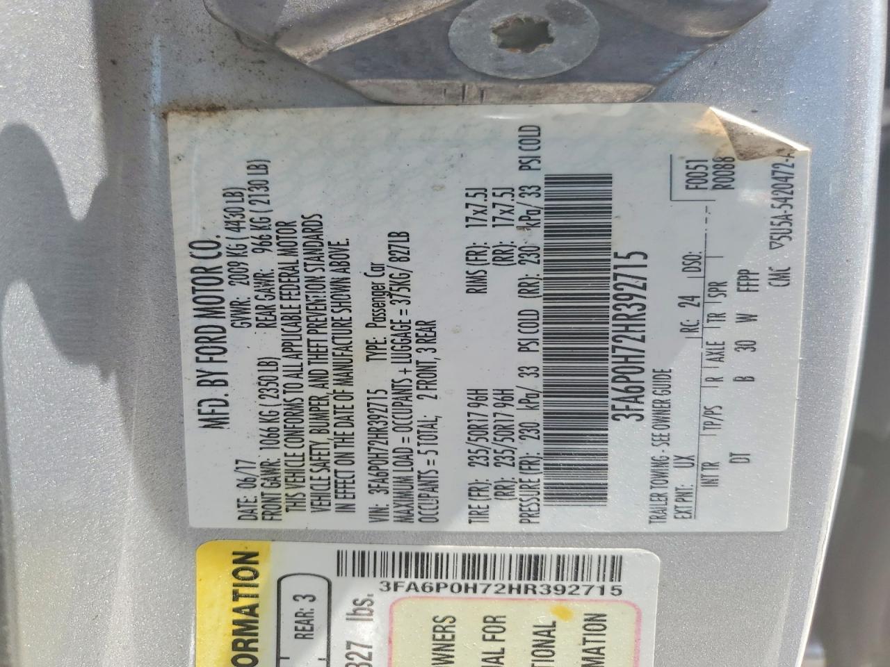 2017 Ford Fusion Se - zdjęcie 12