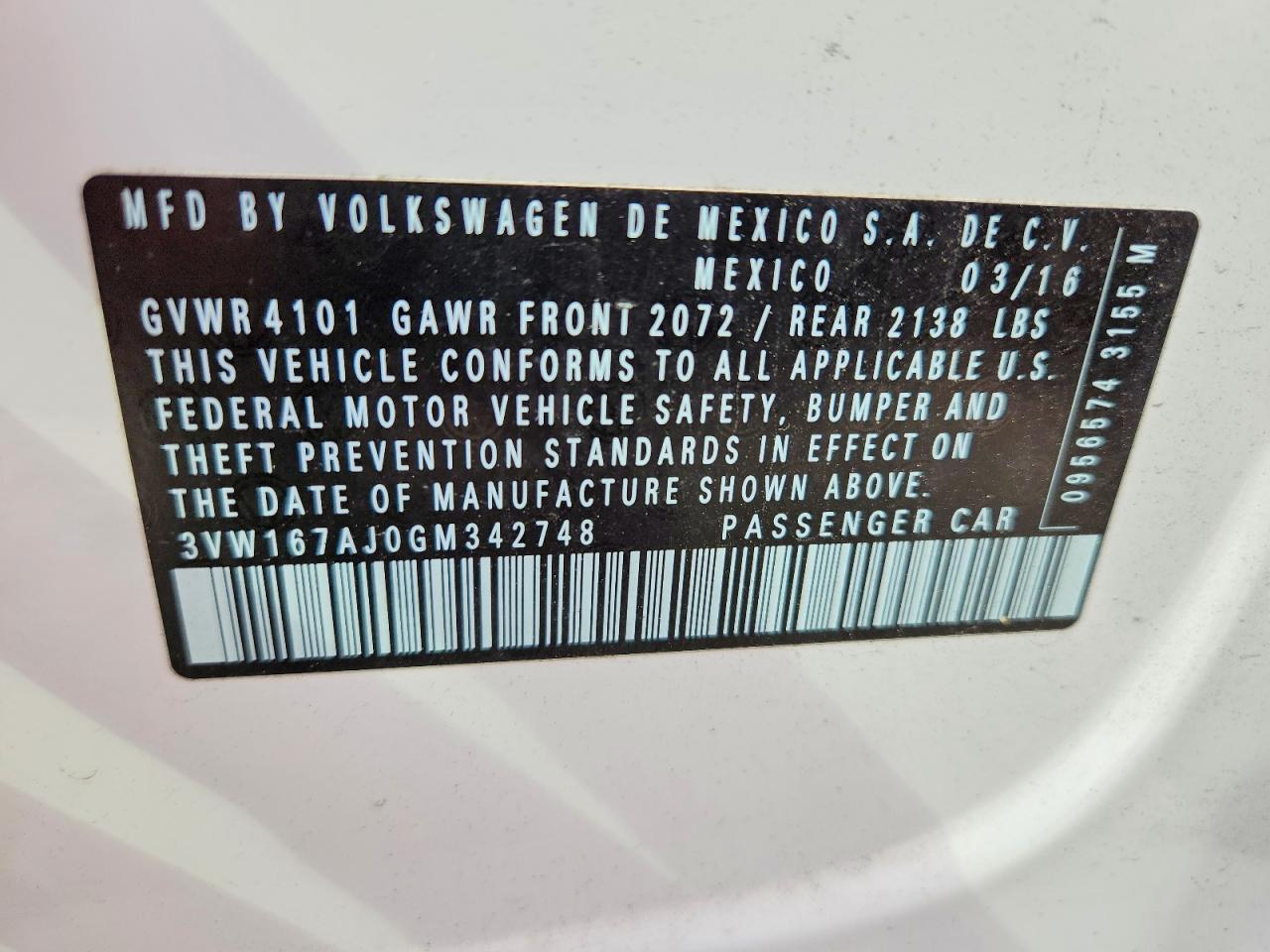 2016 Volkswagen Jetta S - zdjęcie 12