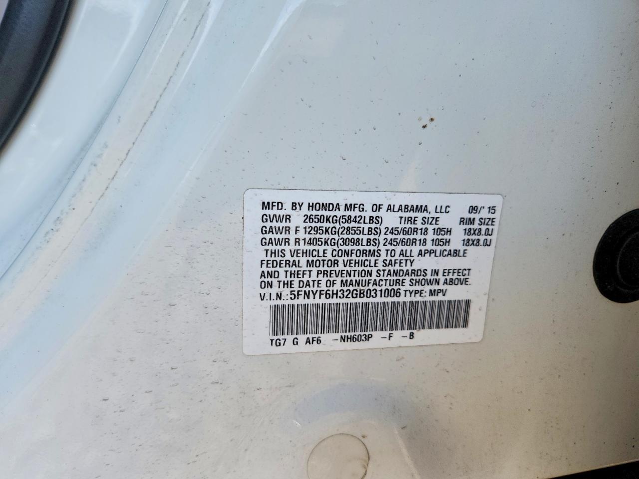 2016 Honda Pilot Ex - zdjęcie 13