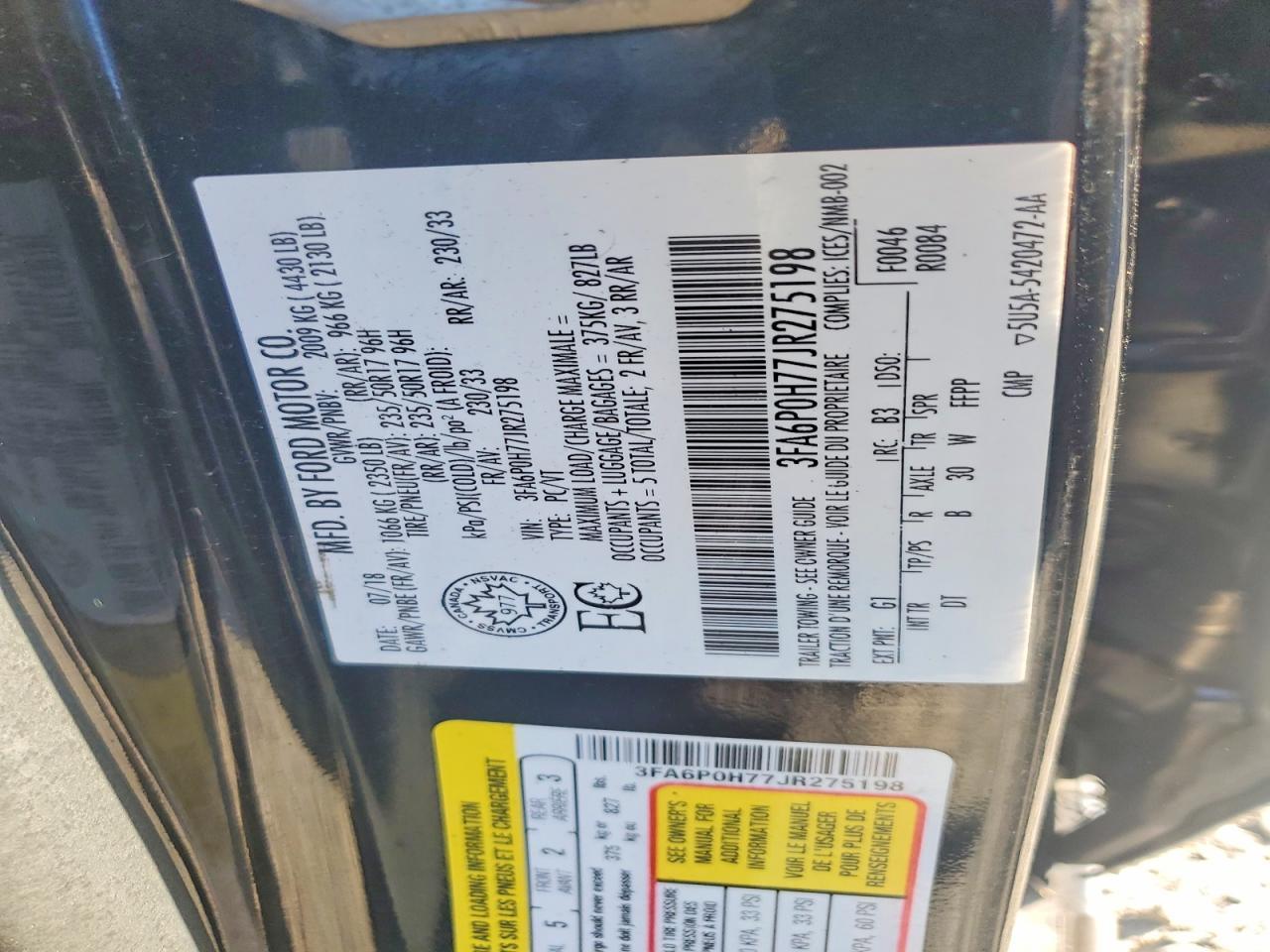 2018 Ford Fusion Se - zdjęcie 12