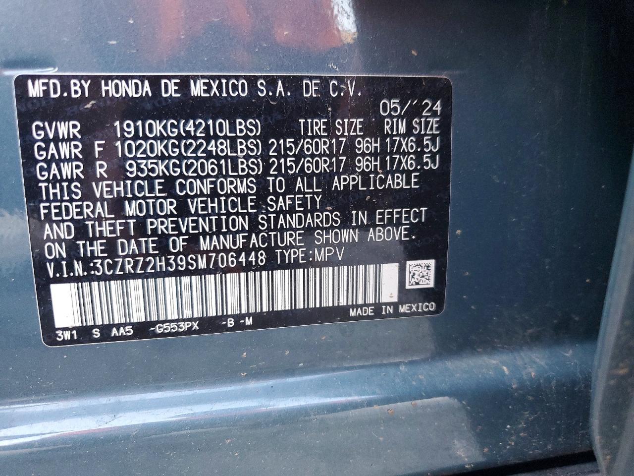 2025 Honda Hr-V Lx - zdjęcie 13