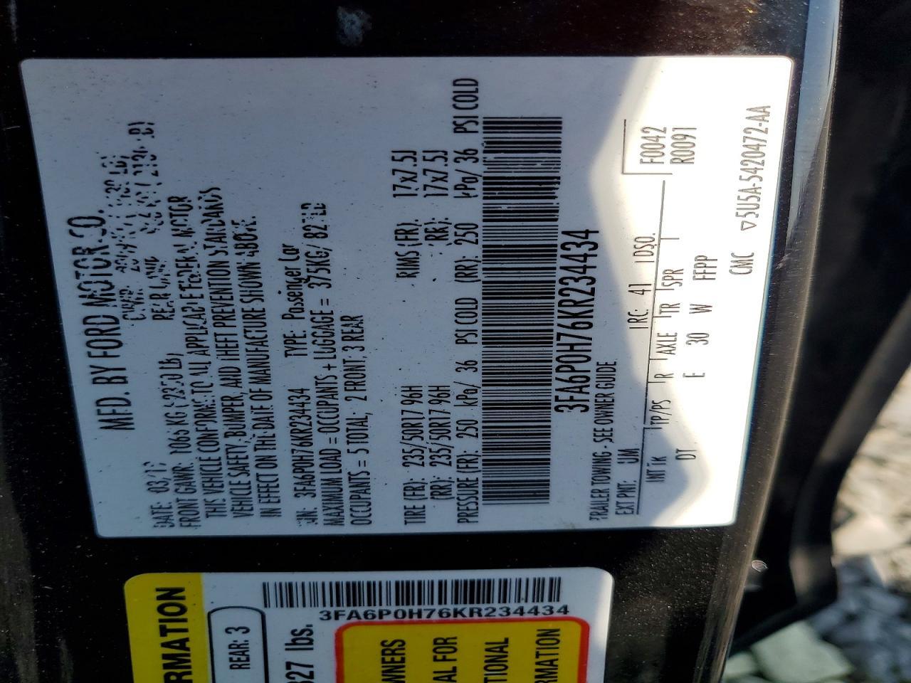 2019 Ford Fusion Se - zdjęcie 13