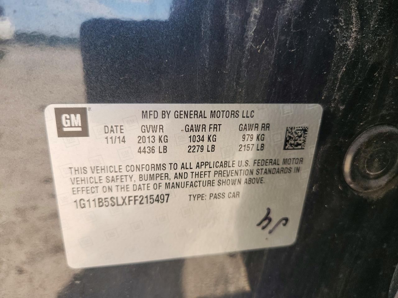 2015 Chevrolet Malibu Ls - zdjęcie 12