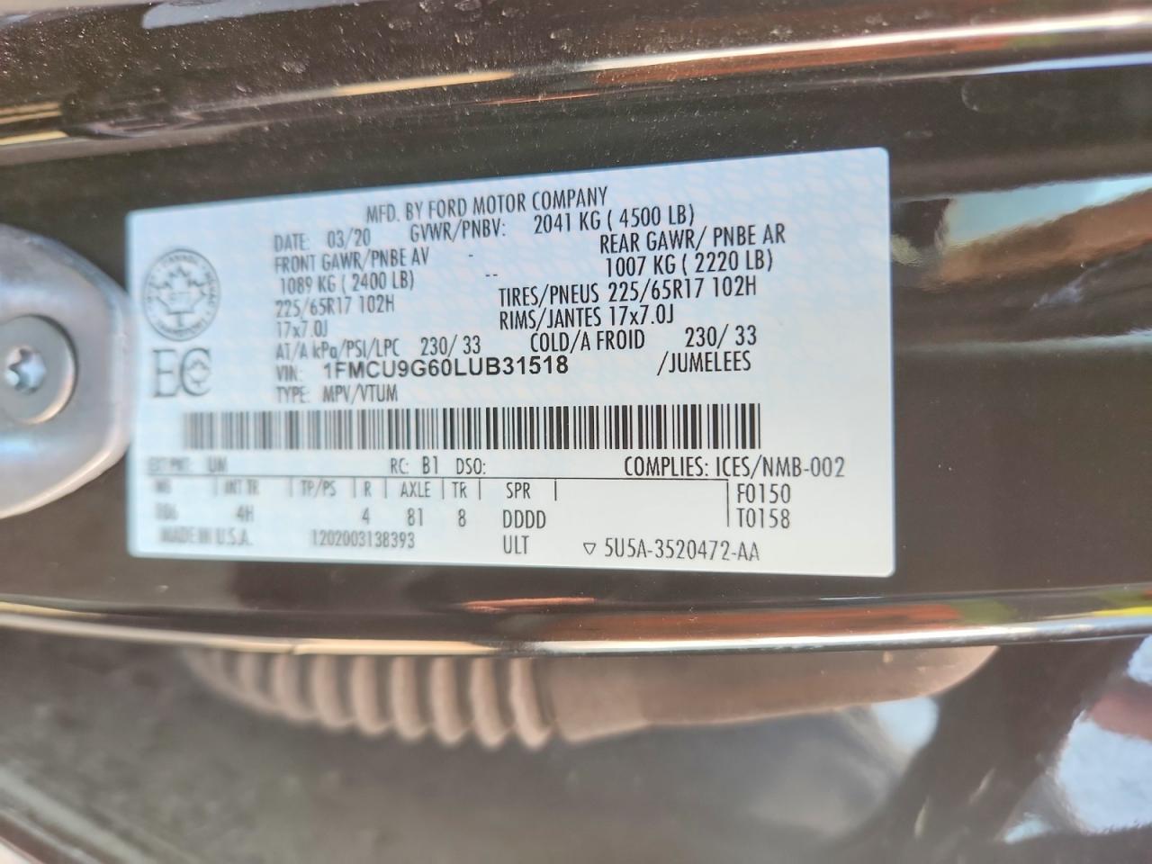 2020 Ford Escape - zdjęcie 13