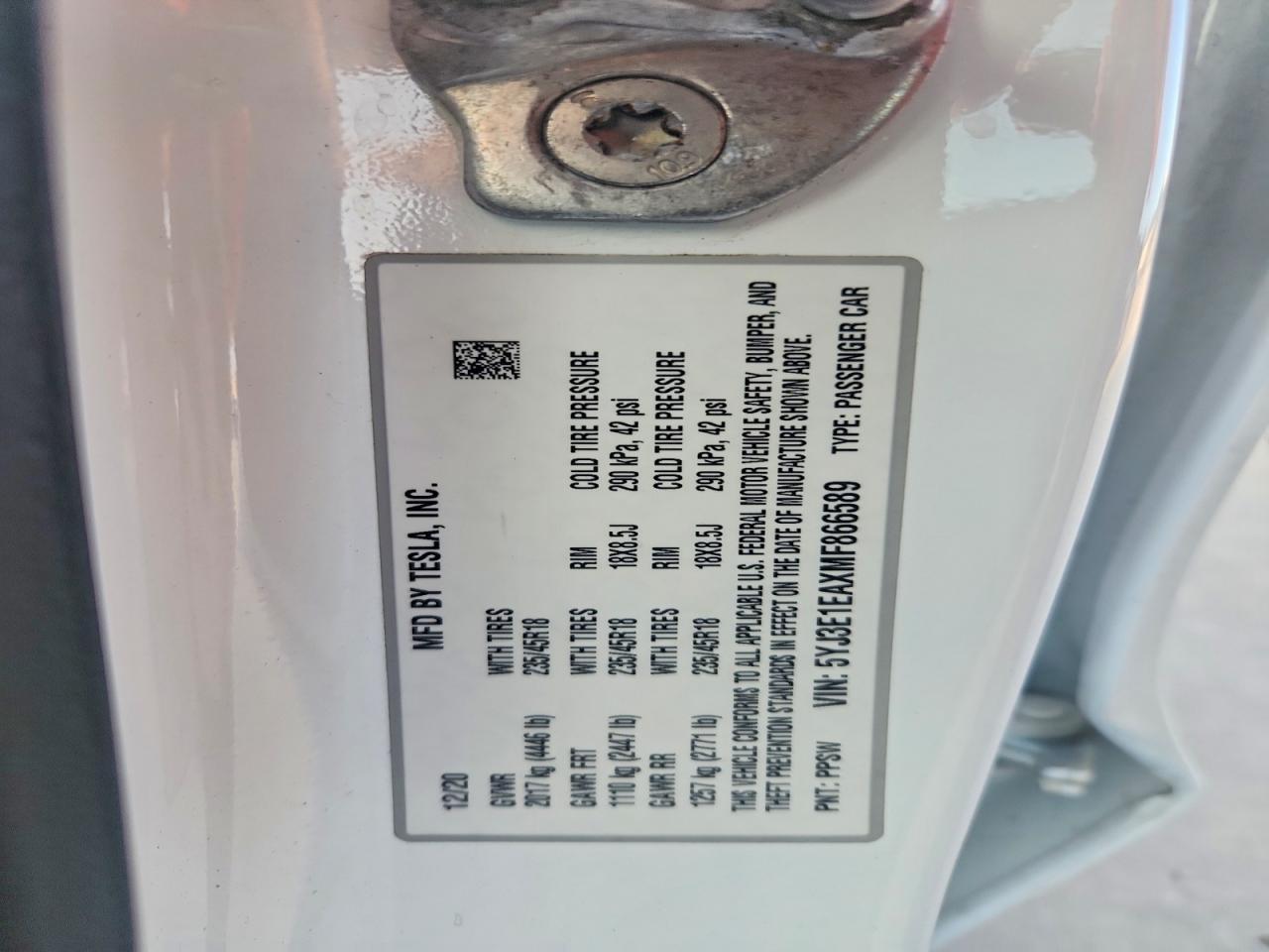 2021 Tesla Model 3 - zdjęcie 12