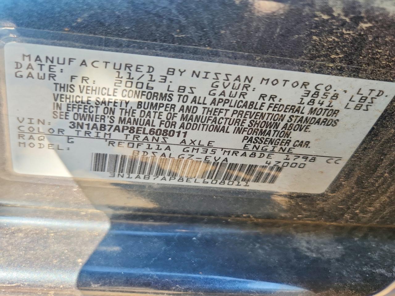 2014 Nissan Sentra Sl - zdjęcie 12