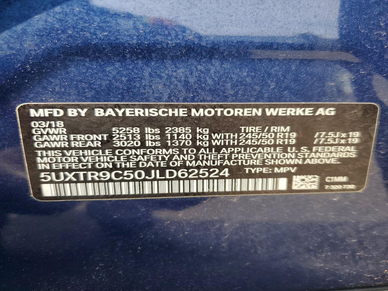 2018 BMW X3 xDrive30I - zdjęcie 12