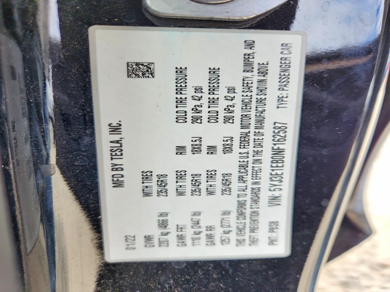 2022 Tesla Model 3 - zdjęcie 12