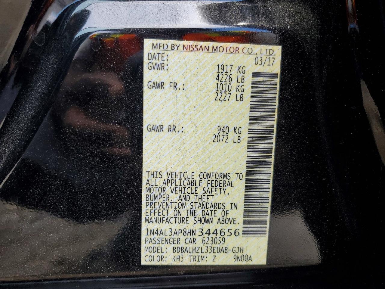 2017 Nissan Altima 2.5 Sr - zdjęcie 13