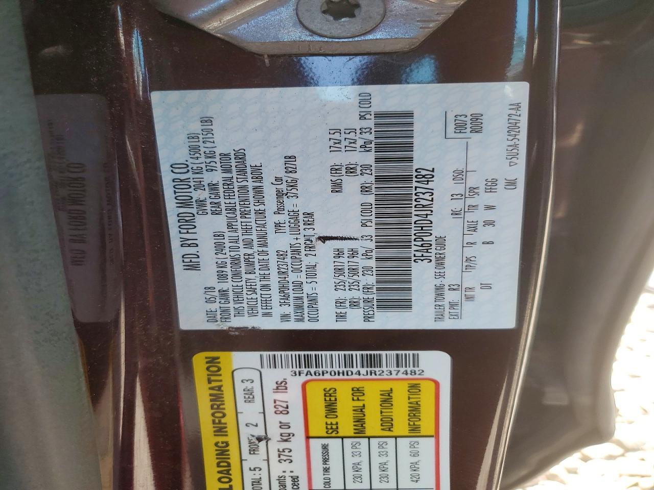 2018 Ford Fusion Se - zdjęcie 12