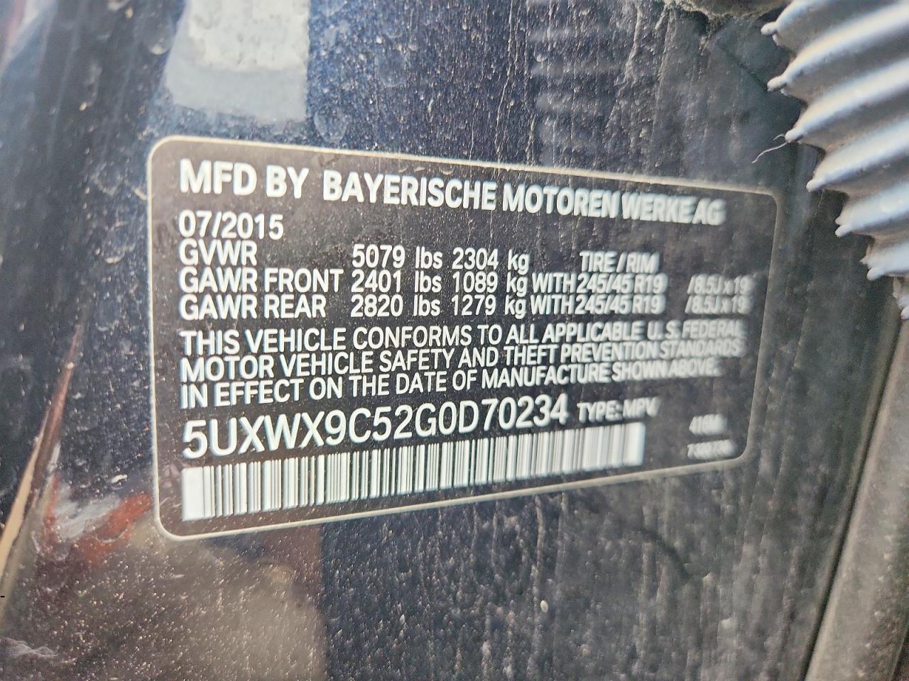 2016 BMW X3 xDrive28I - zdjęcie 12