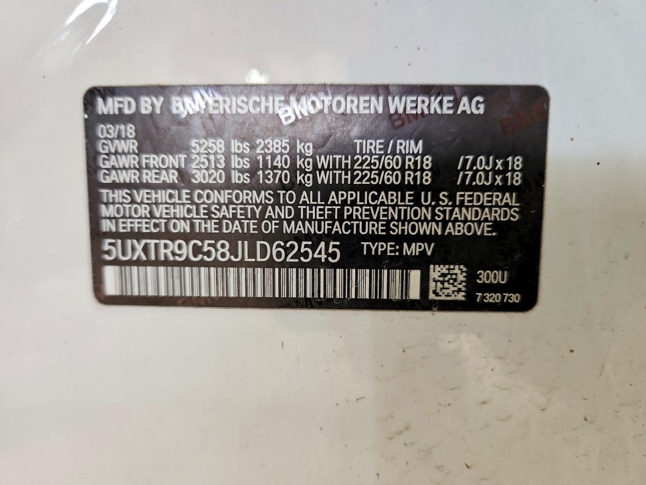 2018 BMW X3 xDrive30I - zdjęcie 14
