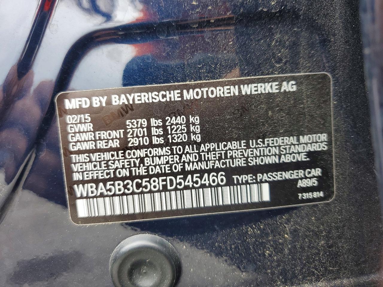 2015 BMW Seria 5 535i - zdjęcie 12