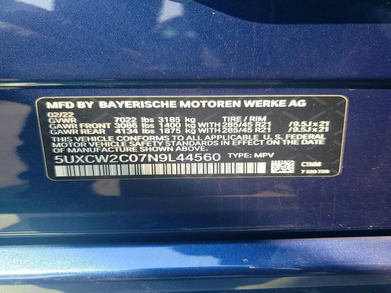 2022 BMW X7 xDrive40I - zdjęcie 14