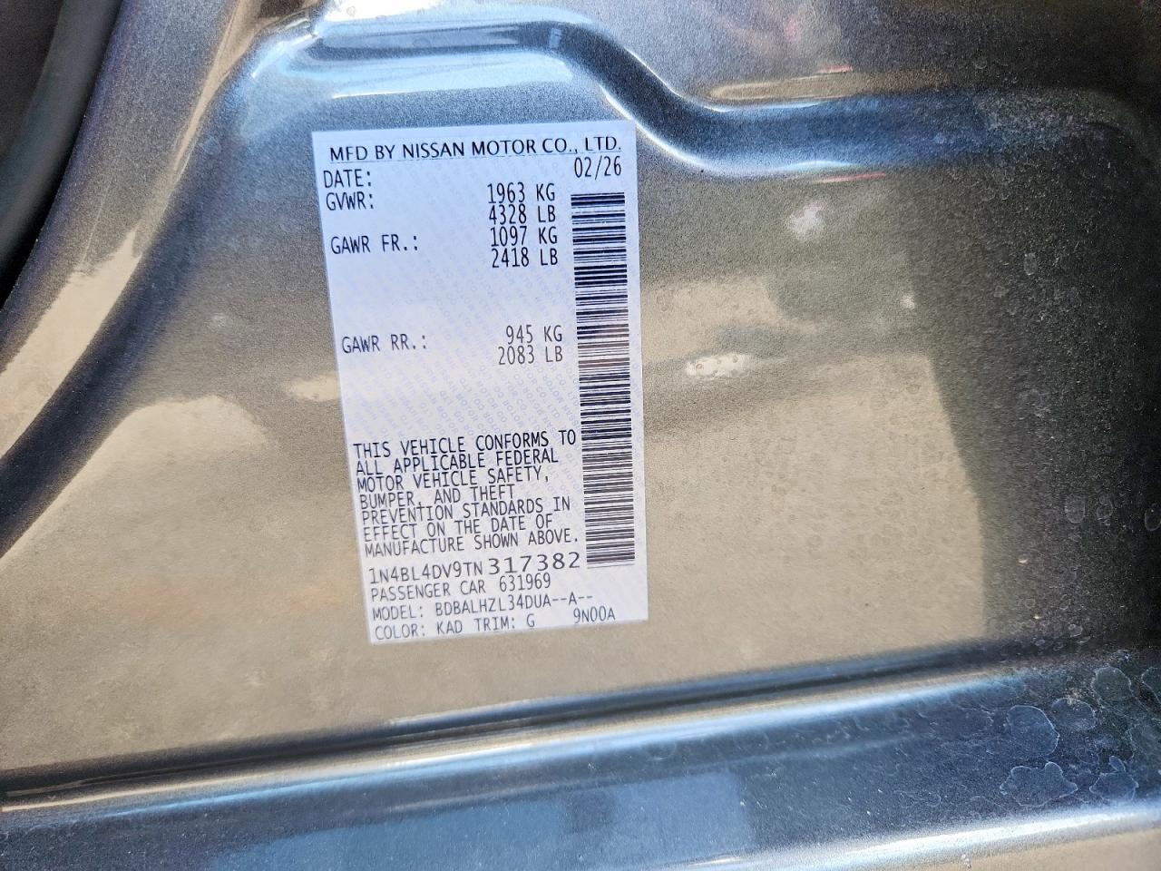 2026 Nissan Altima Sv - zdjęcie 12
