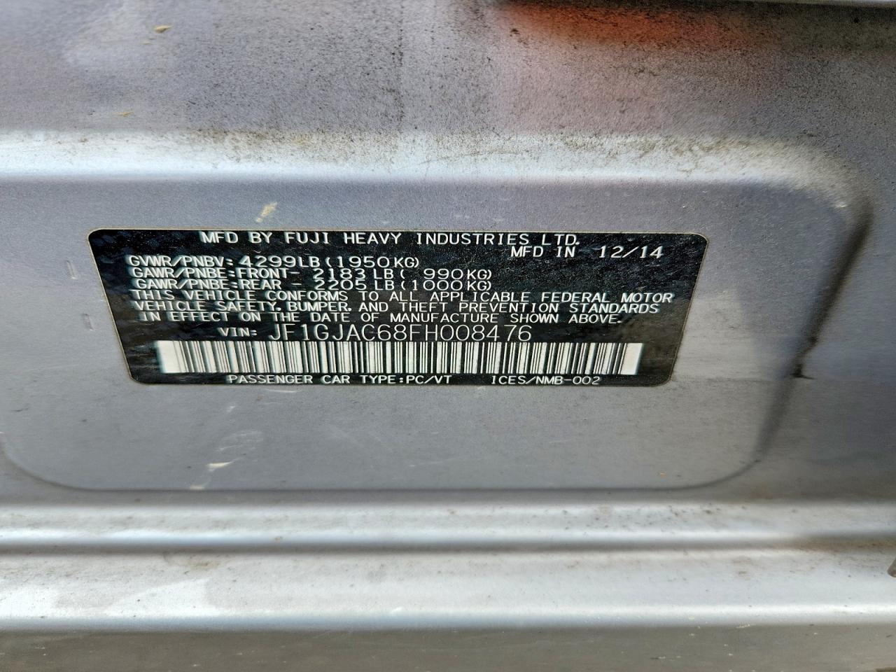 2015 Subaru Impreza Premium - zdjęcie 12