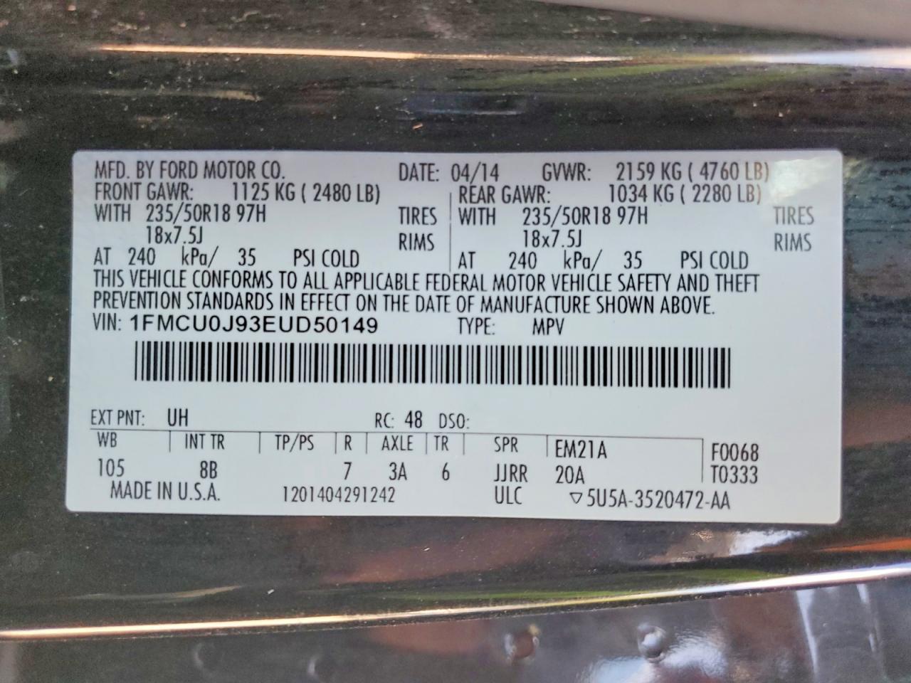 2014 Ford Escape Titanium - zdjęcie 13