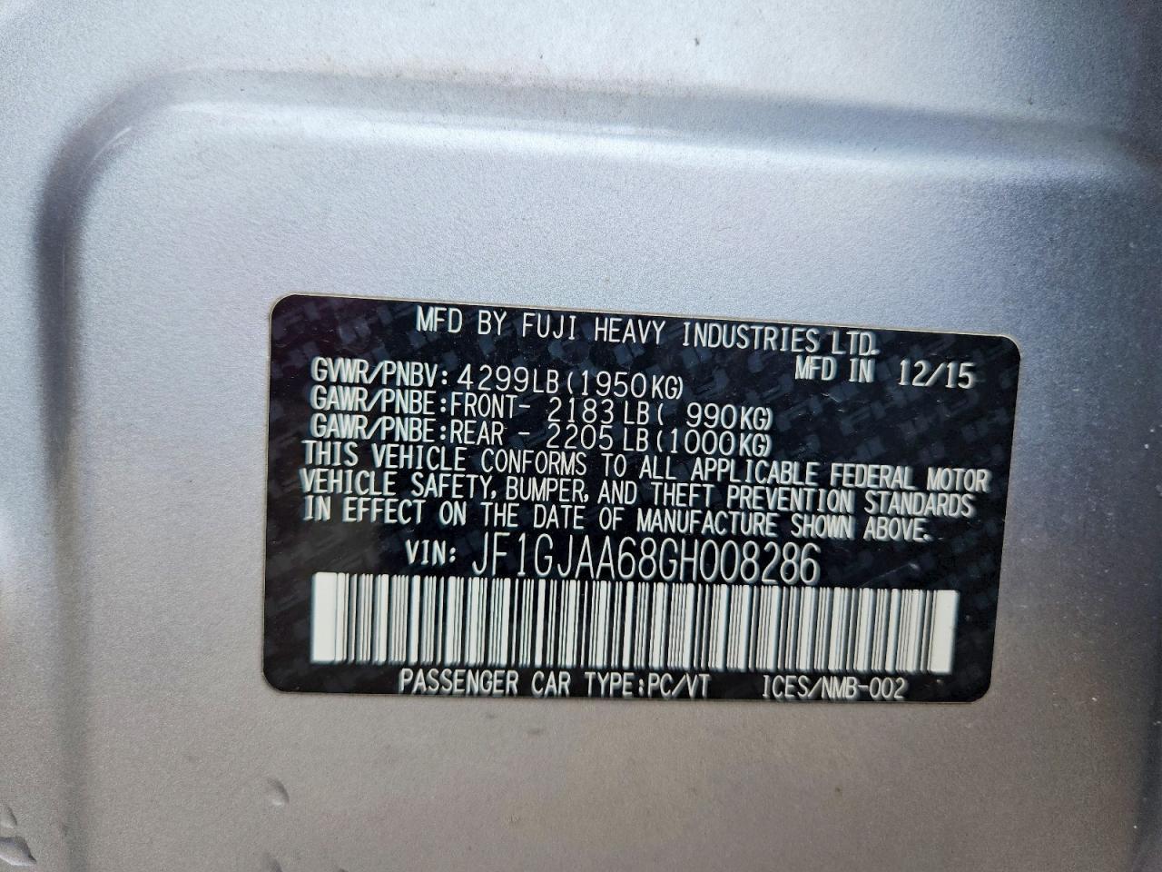 2016 Subaru Impreza - zdjęcie 13