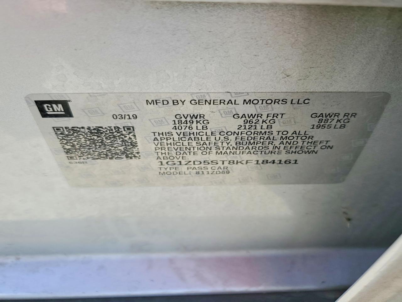 2019 Chevrolet Malibu Lt - zdjęcie 13