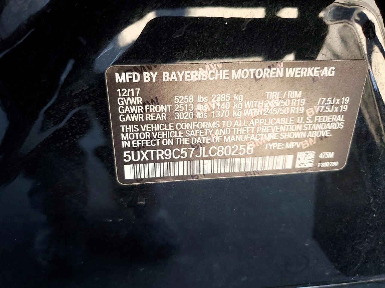2018 BMW X3 xDrive30I - zdjęcie 12