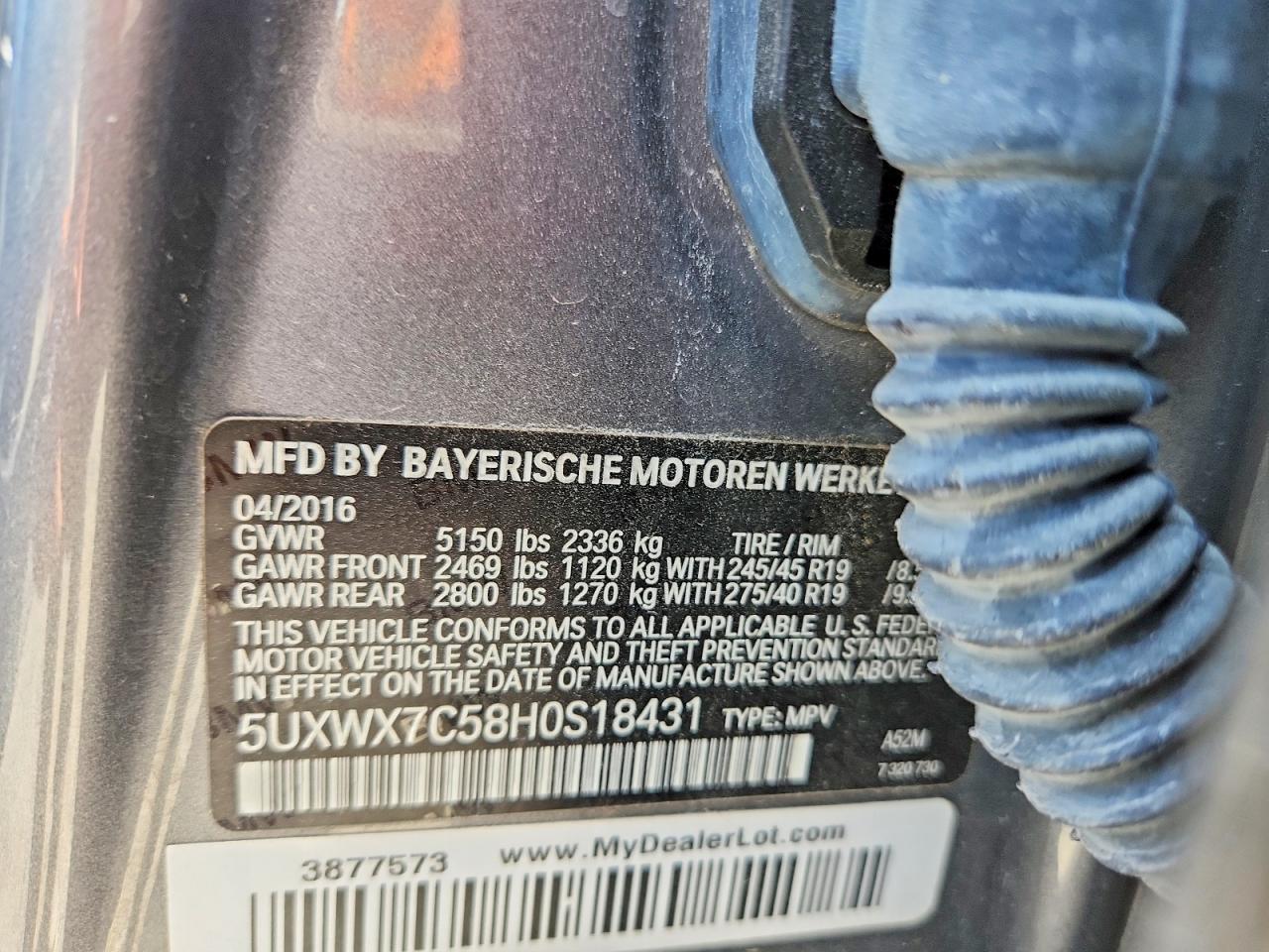 2017 BMW X3 xDrive35I - zdjęcie 13