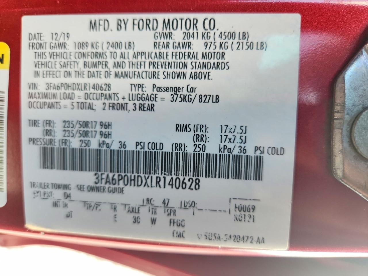 2020 Ford Fusion Se - zdjęcie 12