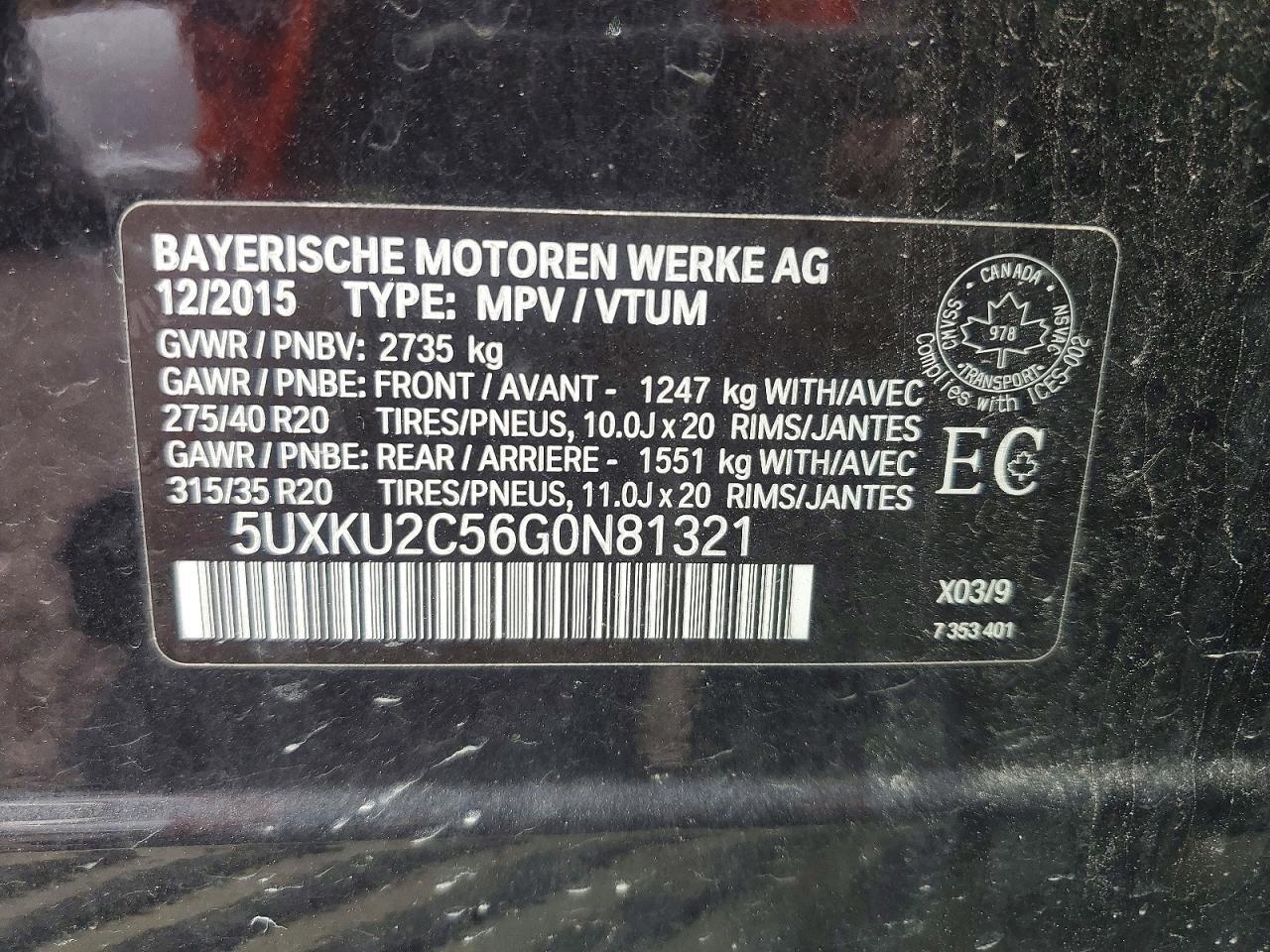 2016 BMW X6 xDrive35I - zdjęcie 14
