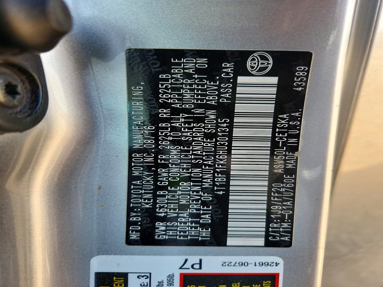 2017 Toyota Camry Se - zdjęcie 12