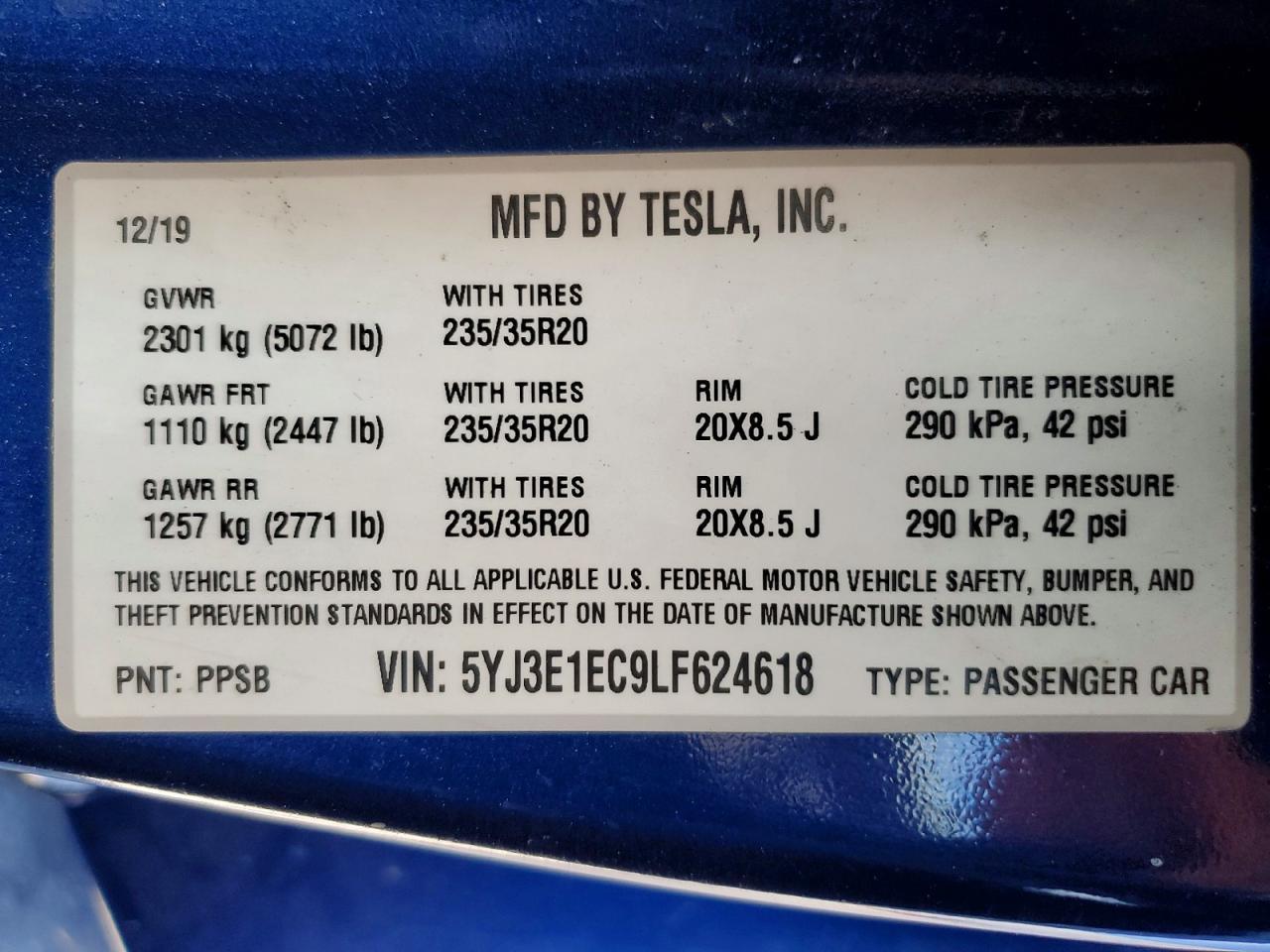 2020 Tesla Model 3 - zdjęcie 13