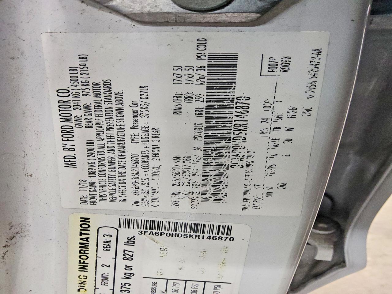 2019 Ford Fusion Se - zdjęcie 12